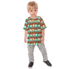 Bluegreen Pumpkins Kids  Raglan Tee