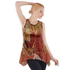 Autumn Colors Leaf Leaves Brown Red Side Drop Tank Tunic by yoursparklingshop