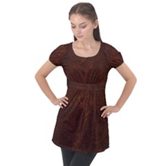 Leather To Leather 4 Puff Sleeve Tunic Top by skindeep