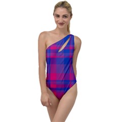 Bisexual Plaid To One Side Swimsuit by NanaLeonti