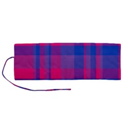 Bisexual Plaid Roll Up Canvas Pencil Holder (m) by NanaLeonti