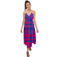 Bisexualplaid Halter Tie Back Dress  by NanaLeonti