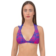 Bisexualplaid Double Strap Halter Bikini Top by NanaLeonti