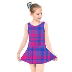 Bisexual Plaid Kids  Skater Dress Swimsuit by NanaLeonti