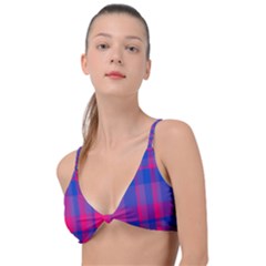 Bisexual Plaid Knot Up Bikini Top by NanaLeonti