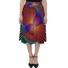 Lines Rays Background Light Rainbow Classic Midi Skirt by Bajindul