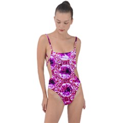 Cut Glass Beads Tie Strap One Piece Swimsuit by essentialimage