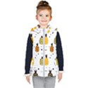 Pineapples Kids  Hooded Puffer Vest View1