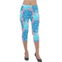 Pineapples Lightweight Velour Capri Leggings  View1