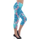 Pineapples Lightweight Velour Capri Leggings  View4