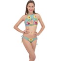 Hibiscus Cross Front Halter Bikini Set View1