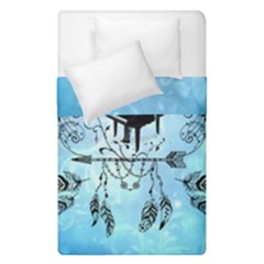 Piano With Feathers, Clef And Key Notes Duvet Cover Double Side (single Size) by FantasyWorld7