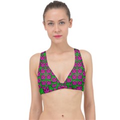 Sweet Flower Cats  In Nature Style Classic Banded Bikini Top