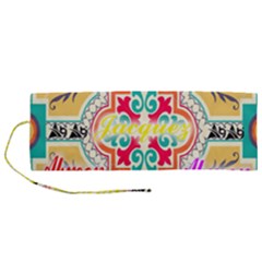 Floral Roll Up Canvas Pencil Holder (m)