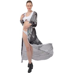 Wonderful Black And White Horse Maxi Chiffon Beach Wrap