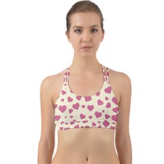 Flat Love Symbol Pattern Back Web Sports Bra by Vaneshart