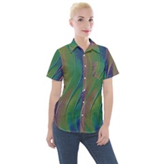 Texture Abstract Background Women s Short Sleeve Pocket Shirt