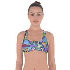 Animated Safari Animals Background Got No Strings Sports Bra by Vaneshart