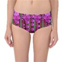 Jungle Flowers In The Orchid Jungle Ornate Mid-Waist Bikini Bottoms View1