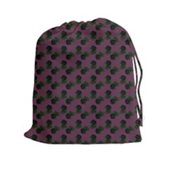 Black Rose Mauve Drawstring Pouch (2xl) by snowwhitegirl