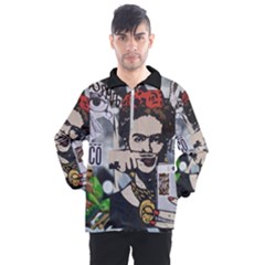 Frida Kahlo Brick Wall Graffiti Urban Art With Grunge Eye And Frog  Men s Half Zip Pullover by snek