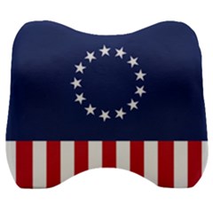 Betsy Ross Flag Usa America United States 1777 Thirteen Colonies Vertical Velour Head Support Cushion