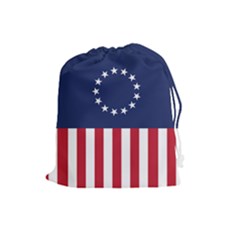 Betsy Ross Flag Usa America United States 1777 Thirteen Colonies Vertical Drawstring Pouch (large) by snek