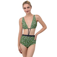 Pepe The Frog Face Pattern Green Kekistan Meme Tied Up Two Piece Swimsuit by snek