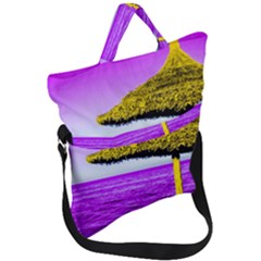 Pop Art Beach Umbrella Fold Over Handle Tote Bag by essentialimage