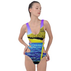 Pop Art Beach Umbrella  Side Cut Out Swimsuit by essentialimage