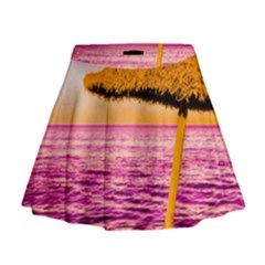 Pop Art Beach Umbrella  Mini Flare Skirt by essentialimage