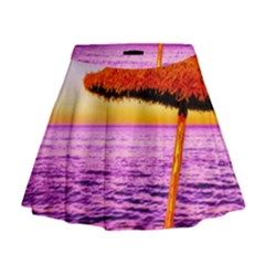 Pop Art Beach Umbrella  Mini Flare Skirt by essentialimage