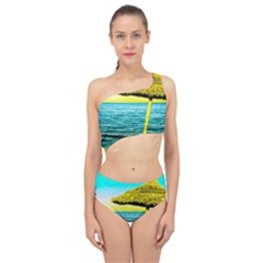 Pop Art Beach Umbrella  Spliced Up Two Piece Swimsuit