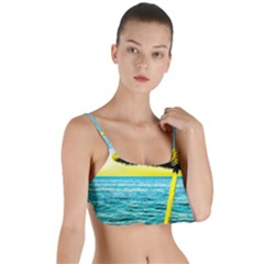 Pop Art Beach Umbrella  Layered Top Bikini Top 