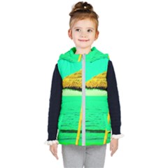 Pop Art Beach Umbrella  Kids  Hooded Puffer Vest by essentialimage