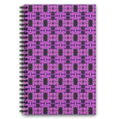 Pink Black Abstract Pattern 5 5  X 8 5  Notebook by BrightVibesDesign