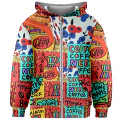 Need Coffee Kids  Zipper Hoodie Without Drawstring by Amoreluxe