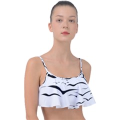 Sky Birds Flying Flock Fly Frill Bikini Top