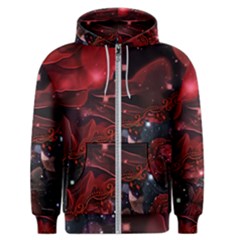 Beautiful Red Roses Men s Zipper Hoodie