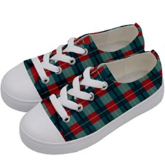 Pattern Texture Plaid Kids  Low Top Canvas Sneakers by Mariart