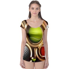 Sport Ball Tennis Golf Football Boyleg Leotard  by HermanTelo