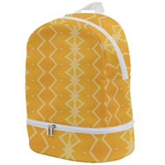 Pattern Yellow Zip Bottom Backpack