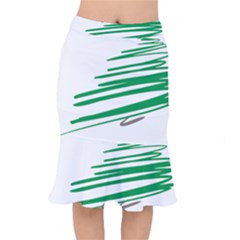 Christmas Tree Pine Holidays Short Mermaid Skirt