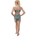 Pattern Texture Plaid Grey Tied Up Two Piece Swimsuit View2