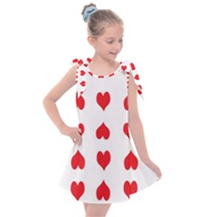 Heart Red Love Valentines Day Kids  Tie Up Tunic Dress by HermanTelo