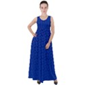 Background Polka Blue Empire Waist Velour Maxi Dress View1