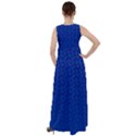 Background Polka Blue Empire Waist Velour Maxi Dress View2