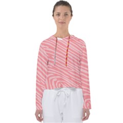 Pattern Texture Pink Women s Slouchy Sweat