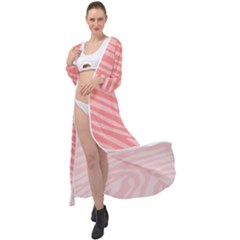 Pattern Texture Pink Maxi Chiffon Beach Wrap