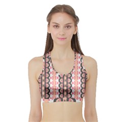 Wallpaper Cute Pattern Sports Bra With Border